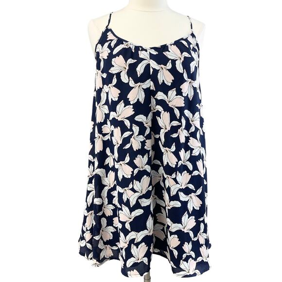Saks Fifth Avenue Trapeze Swing Mini Dress‎ Womens Medium Whimsy Feminine Dainty - Picture 1 of 8